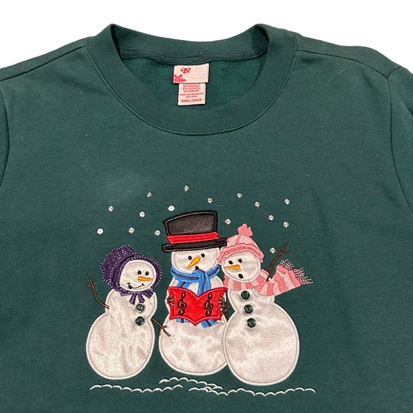 Carolling snowmen Christmas sweatshirt - Picture 3 of 6